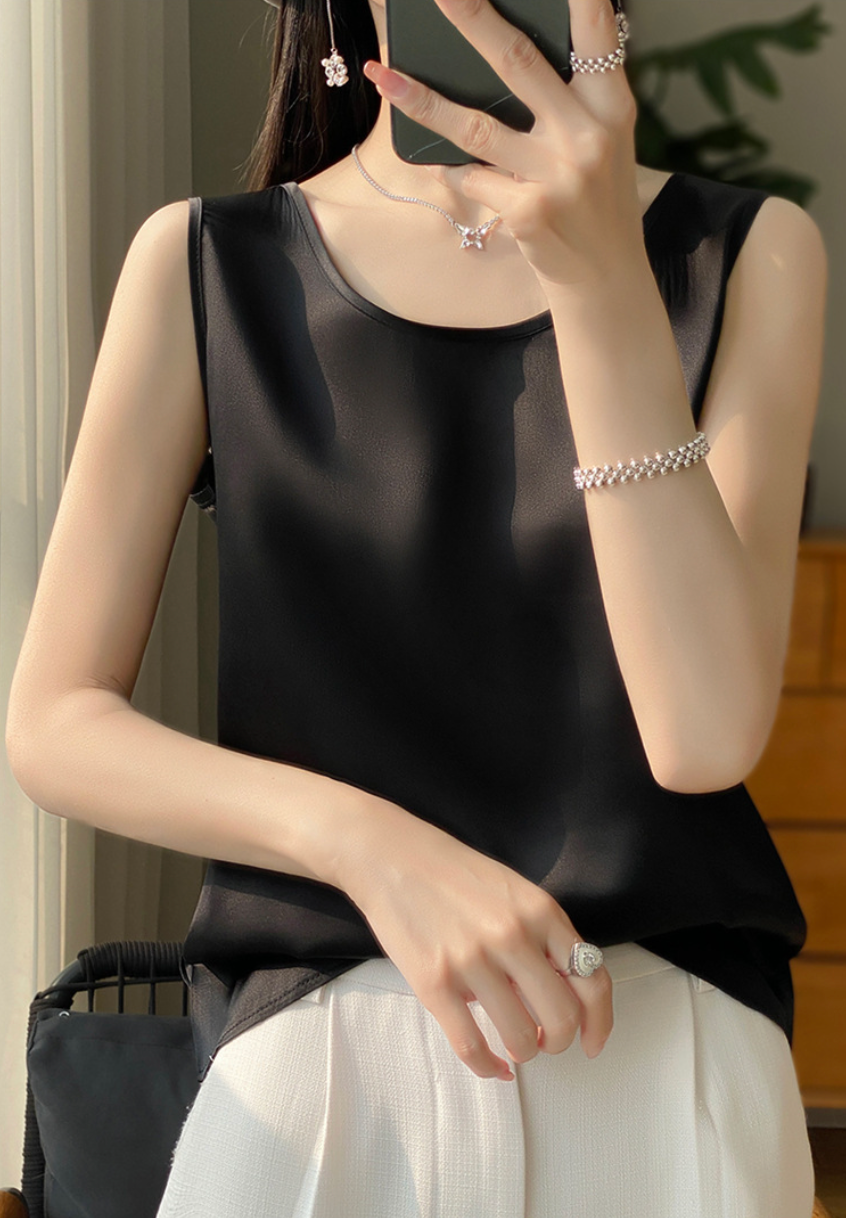 Jill Silky Satin Tank