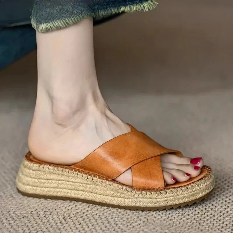 Sorella Woven Platform Sandals