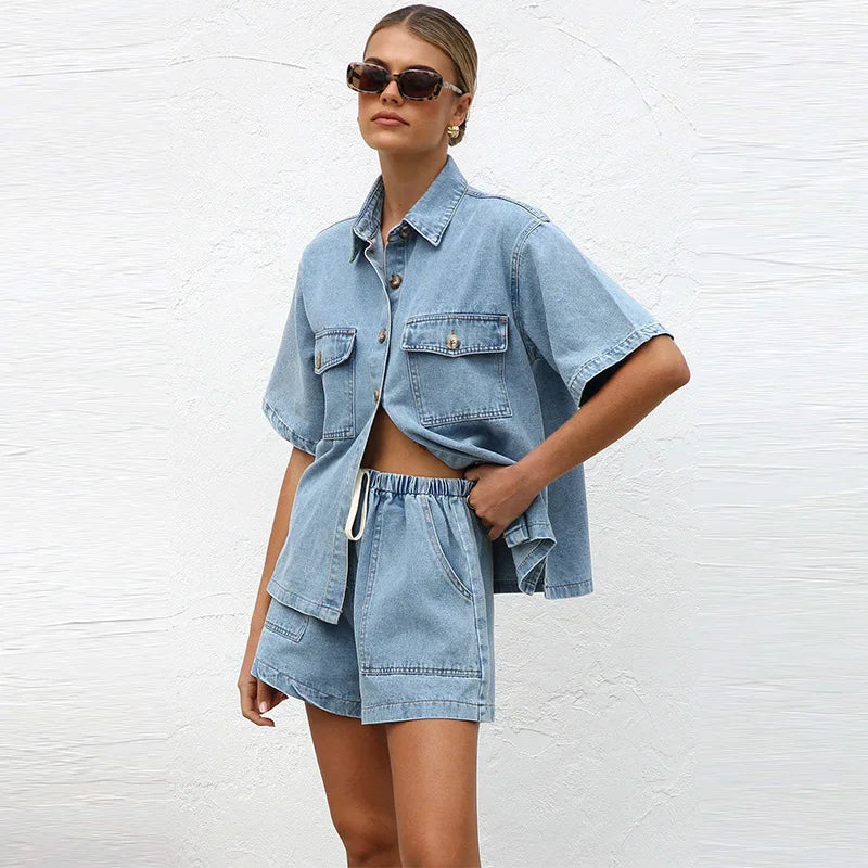 Eunice Denim 2-Piece Set