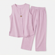 Margo & Main – Lunavia soft pink sleeveless top and wide-leg pants flat lay, US women's sizes
