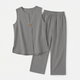 Margo & Main – Lunavia gray sleeveless top and wide-leg pants flat lay, US women's sizes
