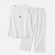 Margo & Main – Lunavia white sleeveless top and wide-leg pants flat lay, US women's sizes