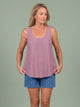 Melba Lane - lilac eyelet detail swing tank top, full length studio view, AU women's sizes