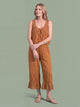 Melba Lane - brown lace trim two piece set with wide leg pants, full length, AU women's sizes