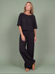 Melba Lane - black wide leg two piece set with a relaxed top, full length, AU women's sizes