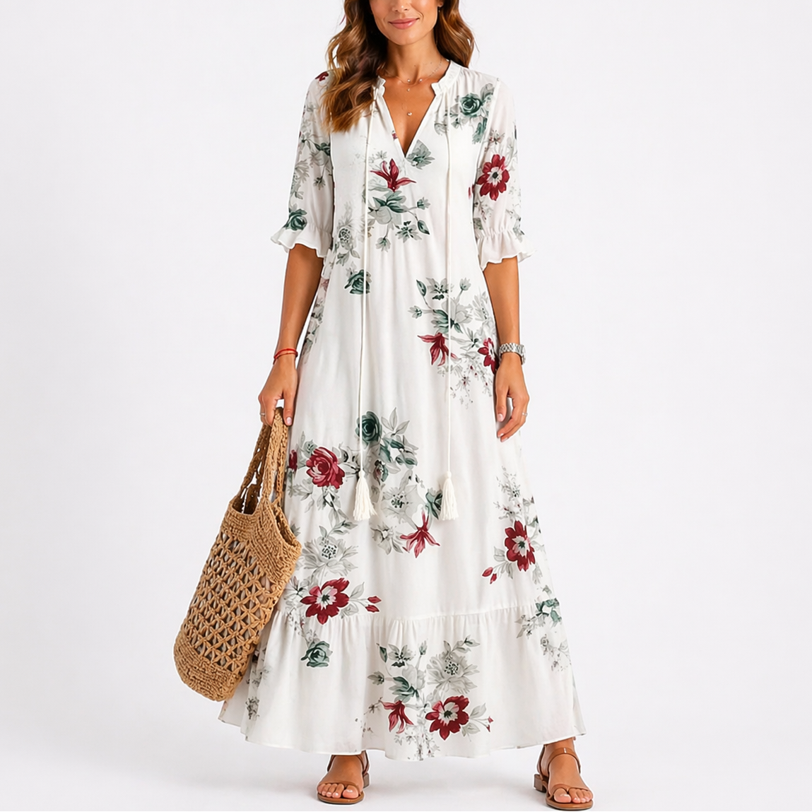 Evelyne Summer Flowy Maxi Dress