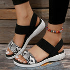 Melba Lane - snake print stretch strap platform sandals, angled view, AU women's sizes