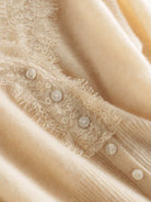 Melba Lane - white lace panel knit cardigan, lace trim and buttons detail, AU women's sizes