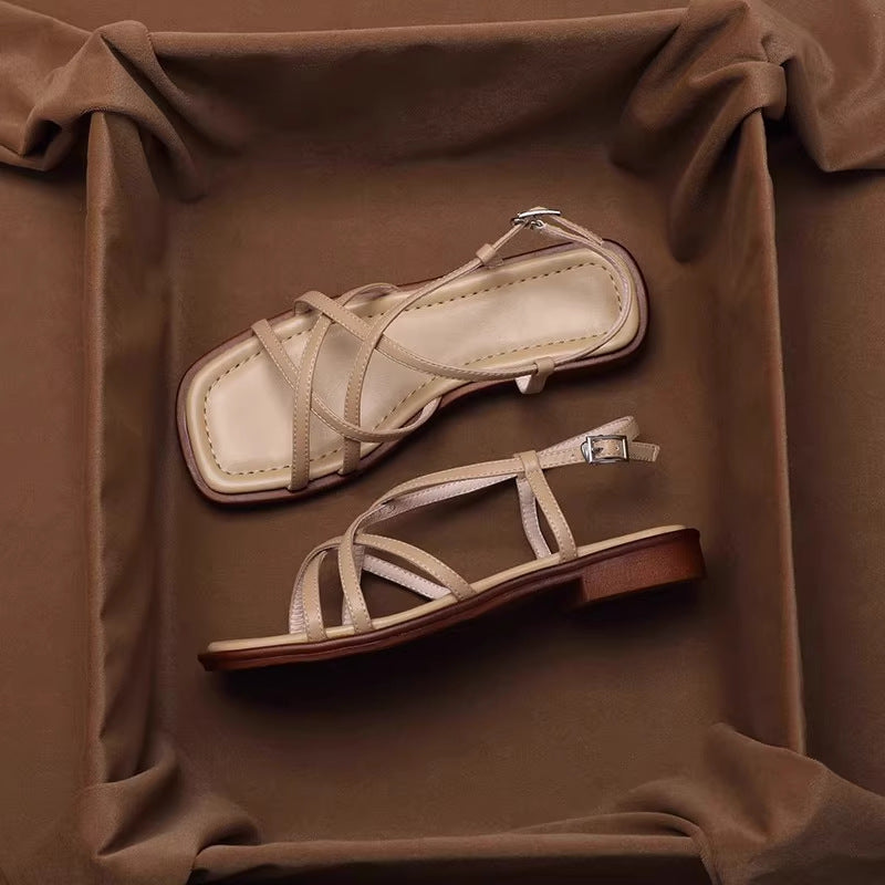 Melba Lane - white strappy block heel sandals, angled view of the low heel, AU women's sizes