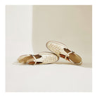 Melba Lane - cream woven slingback flats, pair angled on a pale backdrop, AU women's sizes